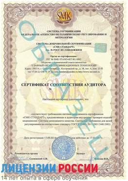 Образец сертификата соответствия аудитора Котлас Сертификат ISO 13485